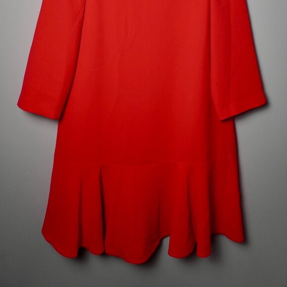 Elegant Kate Spade 3/4 Sleeve Shift Dress - Flounce Hem Peplum - Picture 4 of 6